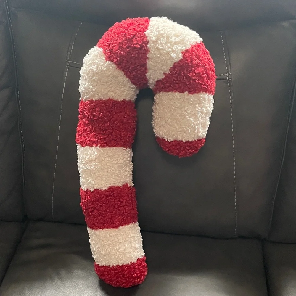 Festive Red and White Candy Cane Plush